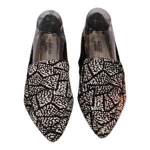 Bleeker and Bond Black and White‎ Calf Hair Pointy Toe Loafers Size 8